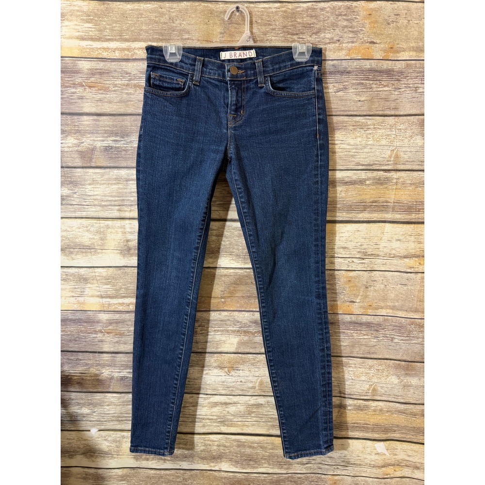 J Brand Jeans Skinny 30 Dark Aruba Wash Size 26 Low Rise Stretch Denim - Picture 2 of 6